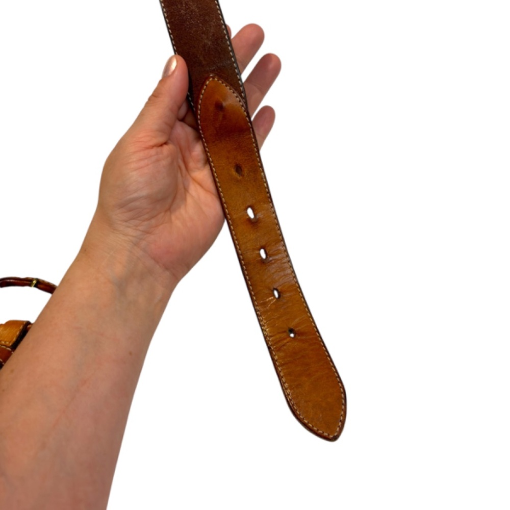 Brown Tristan Two Tone Leather Belt - Picture 3 of 7